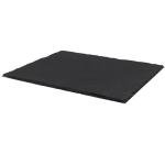 MOUYAT 4 Pack 12x10 Inch Black Slate Plates, Rectangle Slate Cheese Board with Natural Edge, Natural Stone Plates Cutting Board Charcuterie Boards for Cheese, Sushi, Meat, Appetizers