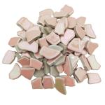0.78"-1.57" Irregular Ceramics Mosaic Tiles,1.1LB Mosaic Pieces Stones for Home Decoration DIY Craft Plates Flowerpots Vases Cups Mosaic Making Supplies (Iridescent Pink)