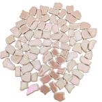 0.78"-1.57" Irregular Ceramics Mosaic Tiles,1.1LB Mosaic Pieces Stones for Home Decoration DIY Craft Plates Flowerpots Vases Cups Mosaic Making Supplies (Iridescent Pink)