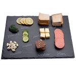 WLWNWFT 16x12in Large Slate Cheese Board for Meat, Cheese, Appetizers - Slate Platter with 2 Chalks - Perfect for Housewarming, Christmas, Mother's Day