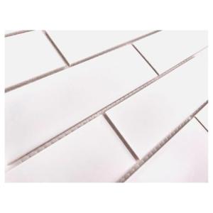 Subway Porcelain Tile White Matte 2 inches x 6 inches - Italian Designed Wall Tile for Backsplash, Shower, Bathroom & Kitchen (15 Sheets per Box)