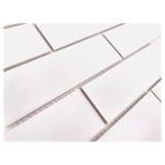 Subway Porcelain Tile White Matte 2 inches x 6 inches - Italian Designed Wall Tile for Backsplash, Shower, Bathroom & Kitchen (15 Sheets per Box)