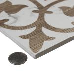 Llama Arte Loire Noce 9-3/4" x 9-3/4" Porcelain Floor and Wall Tile