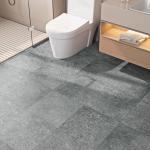 FunStick 30 Pcs Peel and Stick Floor Tile Waterproof Slate Grey Granite Vinyl Flooring Peel and Stick Tile Floor for Bathroom Sticky Tiles for Floor Kitchen Basement Grey Laminate Flooring 12x12 Inch