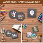 72pcs Slate Coasters, Black 4 Inch Bulk Blank Rock Coasters Blank Laser Engraving, Hand Painted DIY, Scratch Resistant Bottom (36*Square+36*Round)