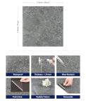 FunStick 30 Pcs Peel and Stick Floor Tile Waterproof Slate Grey Granite Vinyl Flooring Peel and Stick Tile Floor for Bathroom Sticky Tiles for Floor Kitchen Basement Grey Laminate Flooring 12x12 Inch
