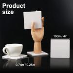 Geytetqi 60 PCS 4 Inch Sublimation Square Ceramic Coasters with Cork Backing Pads, Glazed Square Coaster Tiles for Drinks, DIY Crafts Home Kitchen Decor.