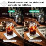 Geytetqi 60 PCS 4 Inch Sublimation Square Ceramic Coasters with Cork Backing Pads, Glazed Square Coaster Tiles for Drinks, DIY Crafts Home Kitchen Decor.