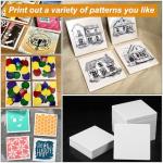 Geytetqi 60 PCS 4 Inch Sublimation Square Ceramic Coasters with Cork Backing Pads, Glazed Square Coaster Tiles for Drinks, DIY Crafts Home Kitchen Decor.