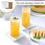 Geytetqi 60 PCS 4 Inch Sublimation Square Ceramic Coasters with Cork Backing Pads, Glazed Square Coaster Tiles for Drinks, DIY Crafts Home Kitchen Decor.