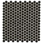 MSI Nero 11.63 in. x 12.63 in. Penny Round Matte Porcelain Tile for Kitchen Backsplash, Floor Tile, Wall Tile for Bathroom, Shower Wall Tile, Mesh Mounted Mosaic Tile