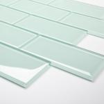 Pale Green Glass Subway Tile 3x6 for Backsplash