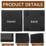 60 Black Slate Coasters for Home and Events