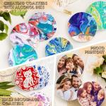 Round Unglazed Ceramic Coasters for Crafting, 24 Pack