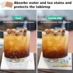 40 Square and Round Ceramic Coasters for Crafts