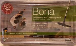 Bona Multi-Surface Floor Disposable Wet Cleaning Pads - 12-Pack - Residue-Free Floor Cleaning Solution for Stone, Tile, Laminate, and Vinyl Floors