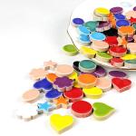 Ceramic Circular Mosaic Tile Set - 42 Pieces