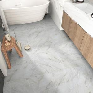 Peel and Stick Waterproof Marble Shower Floor Tiles