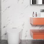 Carrara Marble Peel and Stick Shower Floor Tiles