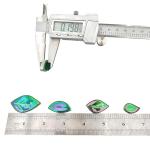 Leaf-Shaped Iridescent Green Ceramic Mosaic Tiles