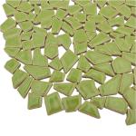 Light Green Ceramic Mosaic Tiles for Decor 200g