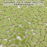 Light Green Ceramic Mosaic Tiles for Decor 200g