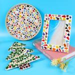 Light Green Ceramic Mosaic Tiles for Decor 200g