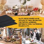 18-Piece Black Slate Cheese and Serving Platter Set