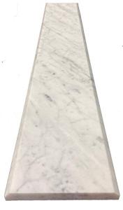 Carrara Marble Shower Curb Threshold - Polished 5x36
