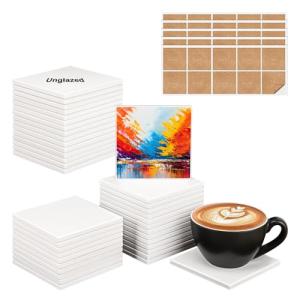 40-Pack 4x4 Inch Blank Ceramic Shower Tiles