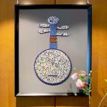 Blue and White Mosaic Ceramic Tile Shards