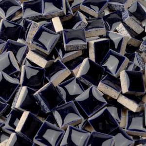 Navy Glazed Ceramic Mosaic Tiles for Crafts
