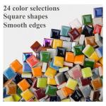 Navy Glazed Ceramic Mosaic Tiles for Crafts