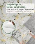 BESTWOO 10 Sheets Marble Peel and Stick Tile