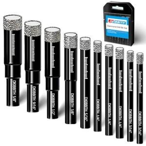 Dry Diamond Core Drill Bits Set - 10 Pieces
