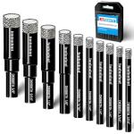 Dry Diamond Core Drill Bits Set - 10 Pieces