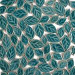 Leaf Shape Green Ceramic Mosaic Tiles for Crafts