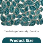 Leaf Shape Green Ceramic Mosaic Tiles for Crafts
