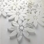 Daisy Flower 10"x12" Polished Marble Mosaic Tile