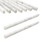 Carrara White Marble Pencil Liner Tile - 15 Pack