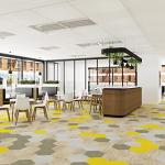 Colorful Hexagon Luxury Vinyl Shower Floor Tiles