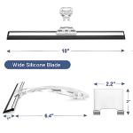 AmazerBath 10-Inch Shower Squeegee with Acrylic Handle