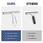 AmazerBath 10-Inch Shower Squeegee with Acrylic Handle