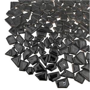 Black Irregular Ceramic Mosaic Tiles for Crafts