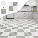 Lareko Grey Marble Peel and Stick Floor Tiles