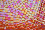Bright Orange Iridescent Mosaic Tiles for DIY Projects