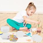 Hexagon Ceramic Coasters for DIY Crafts - 50 Pack