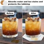 Hexagon Ceramic Coasters for DIY Crafts - 50 Pack