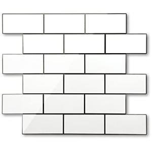 Peel and Stick Faux Ceramic Subway Tiles