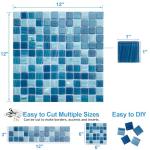 Azure Glass Mosaic Tiles for Shower & Backsplash